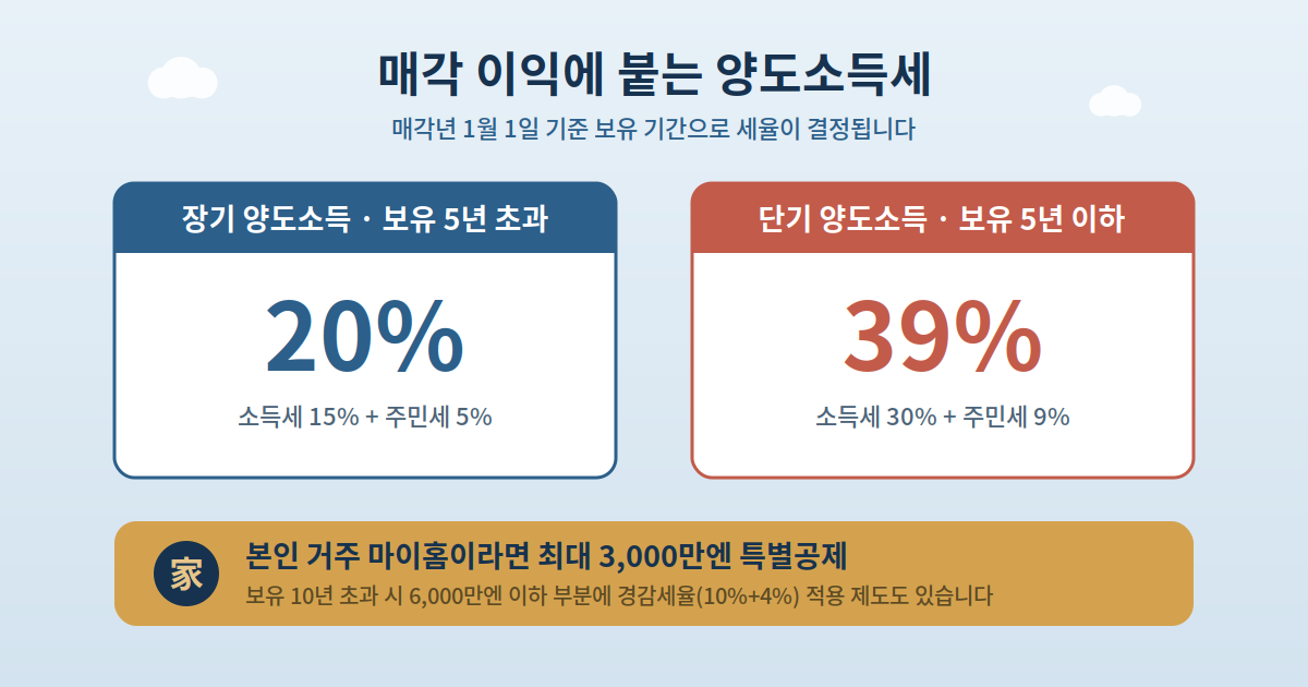 매각 시 세금과 비용 — 손에 남는 금액의 계산